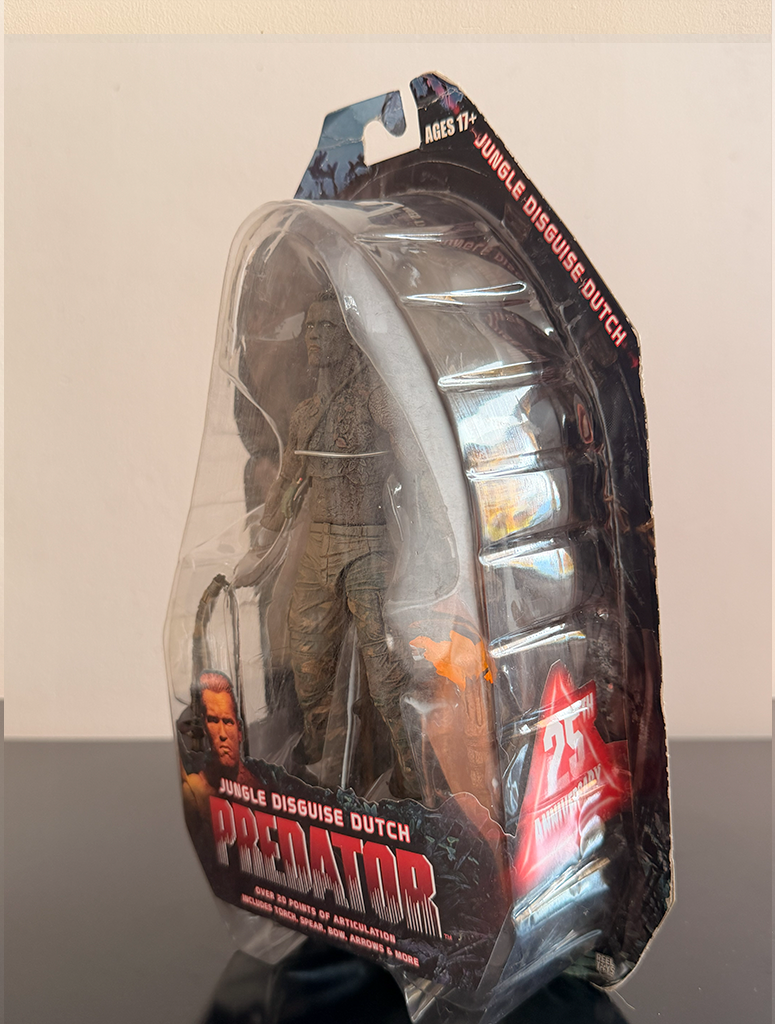 NECA Predator 25 Aniversario Dutch Disfraz Selva MOSC 7"
