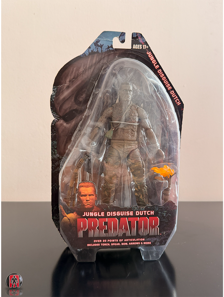 NECA Predator 25 Aniversario Dutch Disfraz Selva MOSC 7"