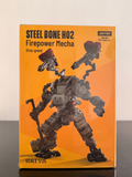 Dark Source Steelbone Firepower Mecha H02 (gris verdoso) con figura de piloto a escala 1/25.