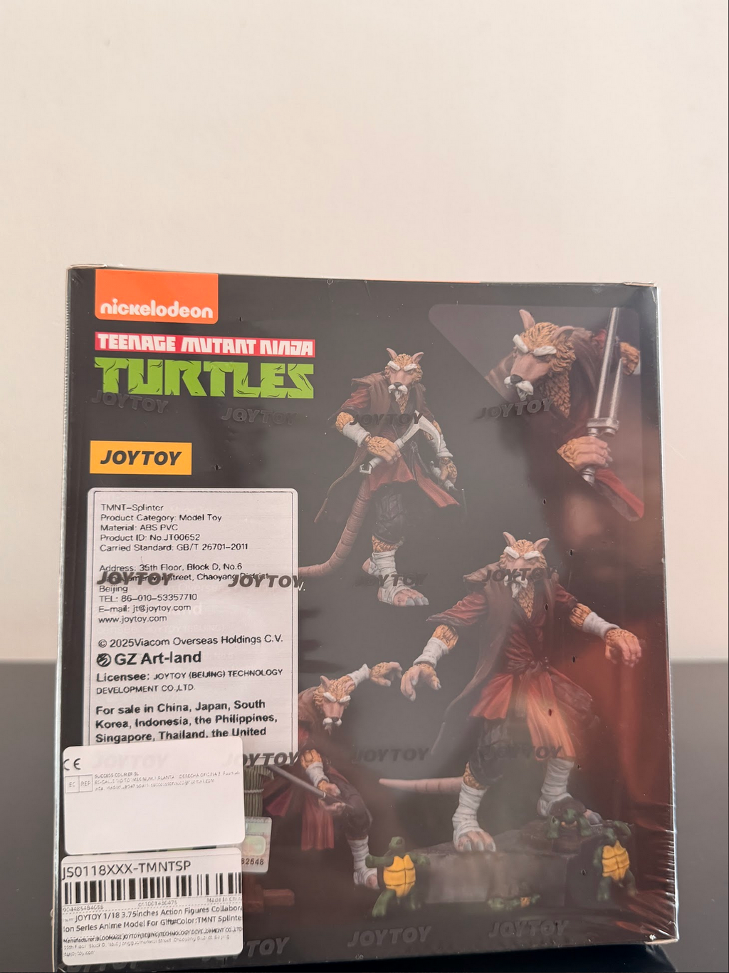JOYTOY TMNT Splinter Figura de Acción Escala 1/18