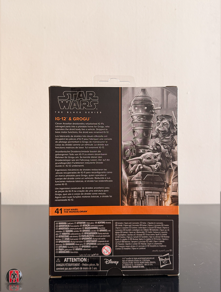 Star Wars: The Black Series, set de figuras de acción de lujo de 6 pulgadas de IG-12 y Grogu (The Mandalorian)