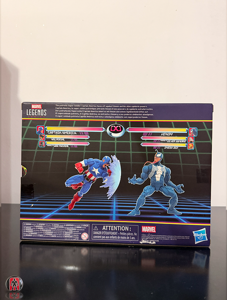 Pack de dos figuras de acción de Capitán América vs. Venom de Marvel Legends Gamerverse