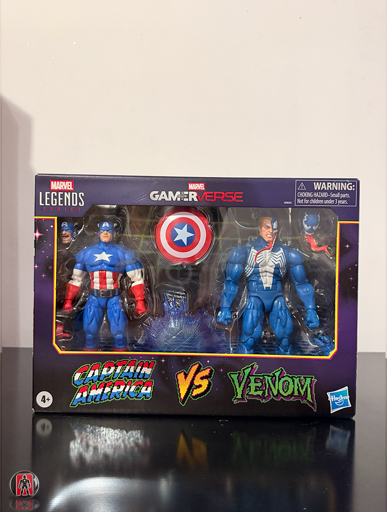 Pack de dos figuras de acción de Capitán América vs. Venom de Marvel Legends Gamerverse