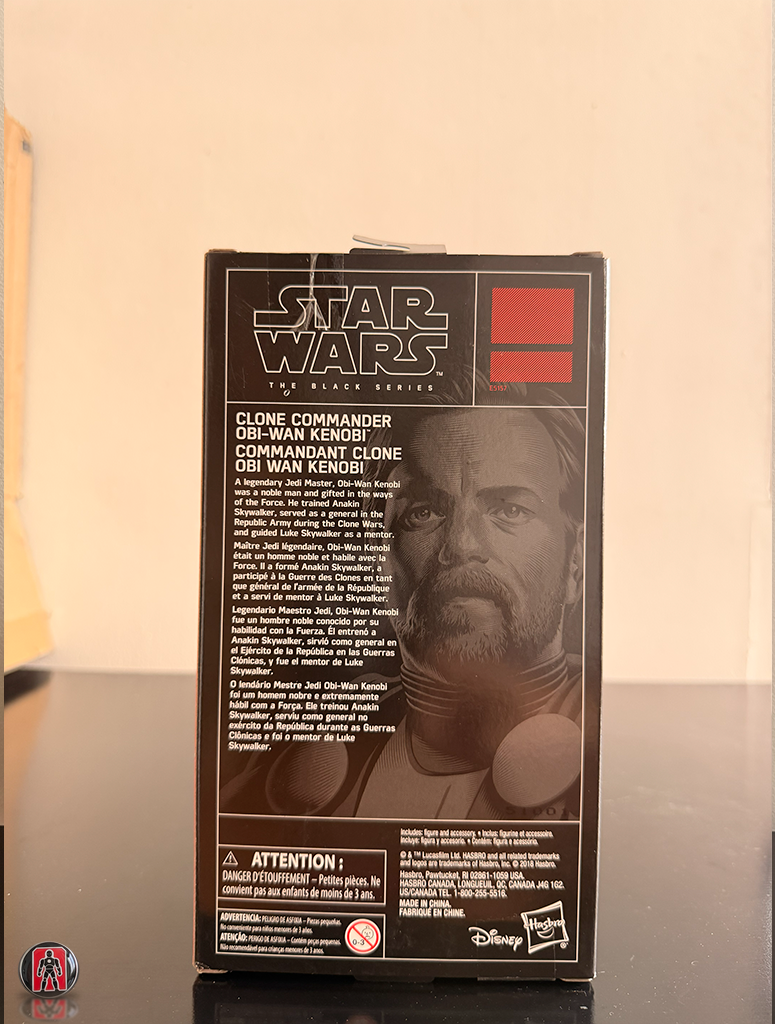 Figura de acción de Star Wars: The Black Series de 15 cm (6 pulgadas) del Comandante Clon Obi-Wan Kenobi (The Clone Wars).