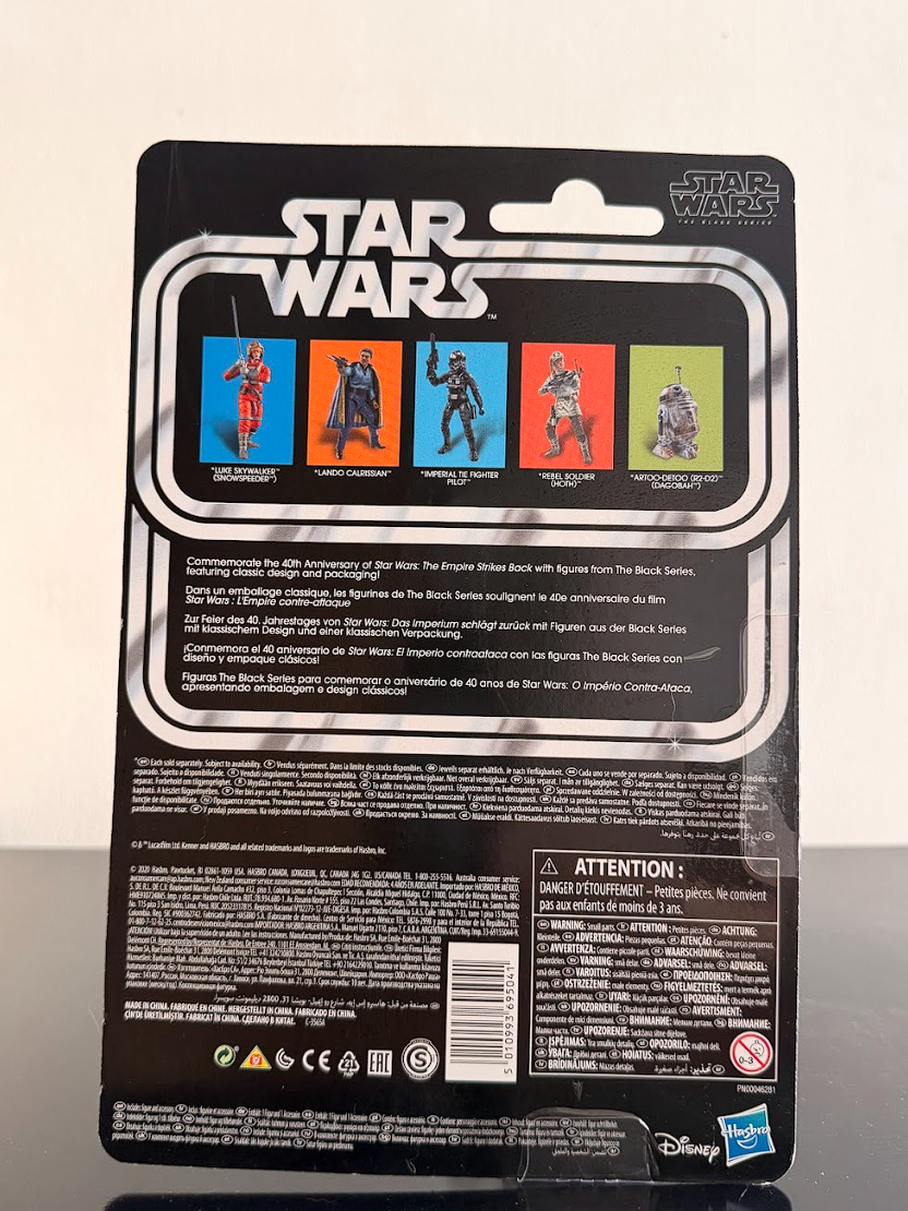 Figura de acción de 6 pulgadas del piloto del caza TIE imperial de la serie Black Series del 40 aniversario de Star Wars (El Imperio Contraataca).