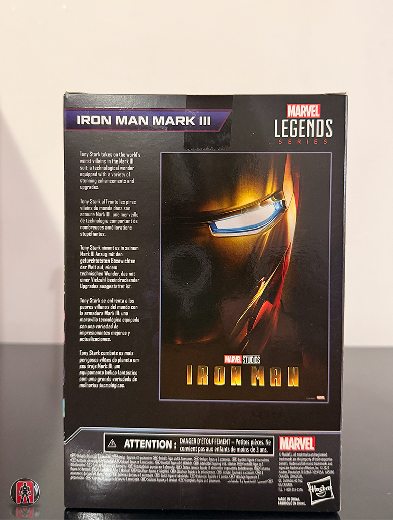 Figura de acción de Iron Man Mark 3 de la saga Infinity de Marvel Hasbro Legends, escala de 6 pulgadas, diseño premium y 5 accesorios.