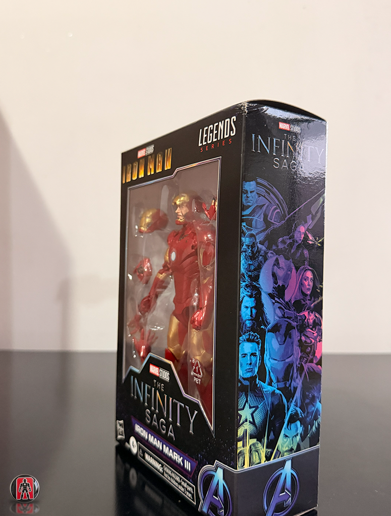 Figura de acción de Iron Man Mark 3 de la saga Infinity de Marvel Hasbro Legends, escala de 6 pulgadas, diseño premium y 5 accesorios.