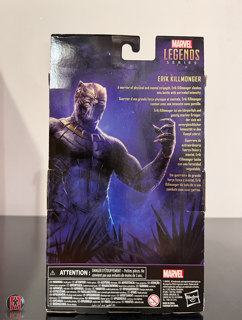 Figura de acción de Erik Killmonger de 6 pulgadas de la colección Marvel Legends Legacy de Black Panther, fabricada por Hasbro.