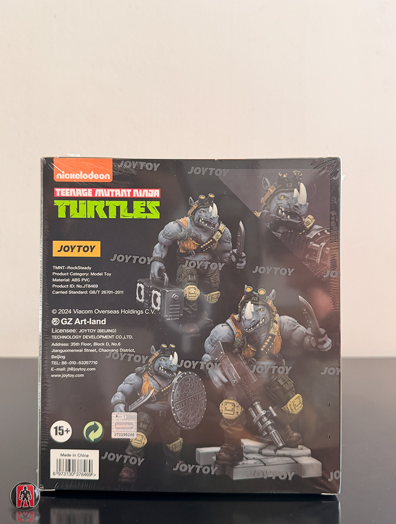 JOYTOY TMNT Rocksteady Figuras de Acción Escala 1/18