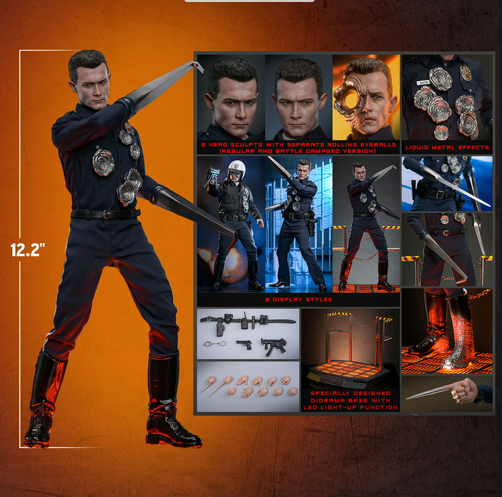 Hot Toys T-1000 2.0 Escala 1/6 – Terminator 2