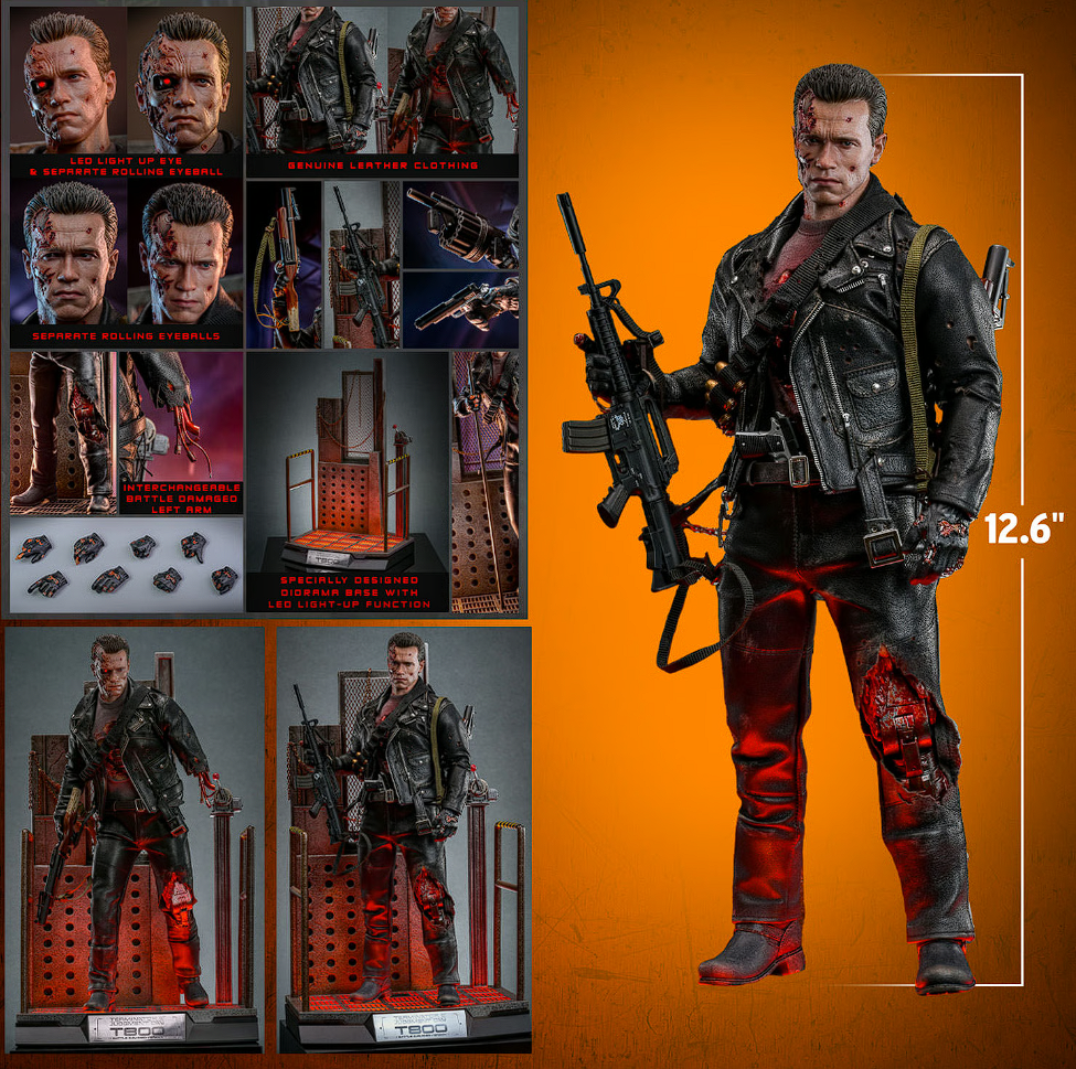 Hot Toys T-800 Dañado en Batalla 2.0 Escala 1/6 – Terminator 2
