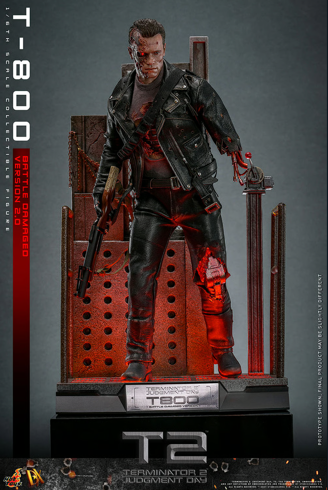 Hot Toys T-800 Dañado en Batalla 2.0 Escala 1/6 – Terminator 2