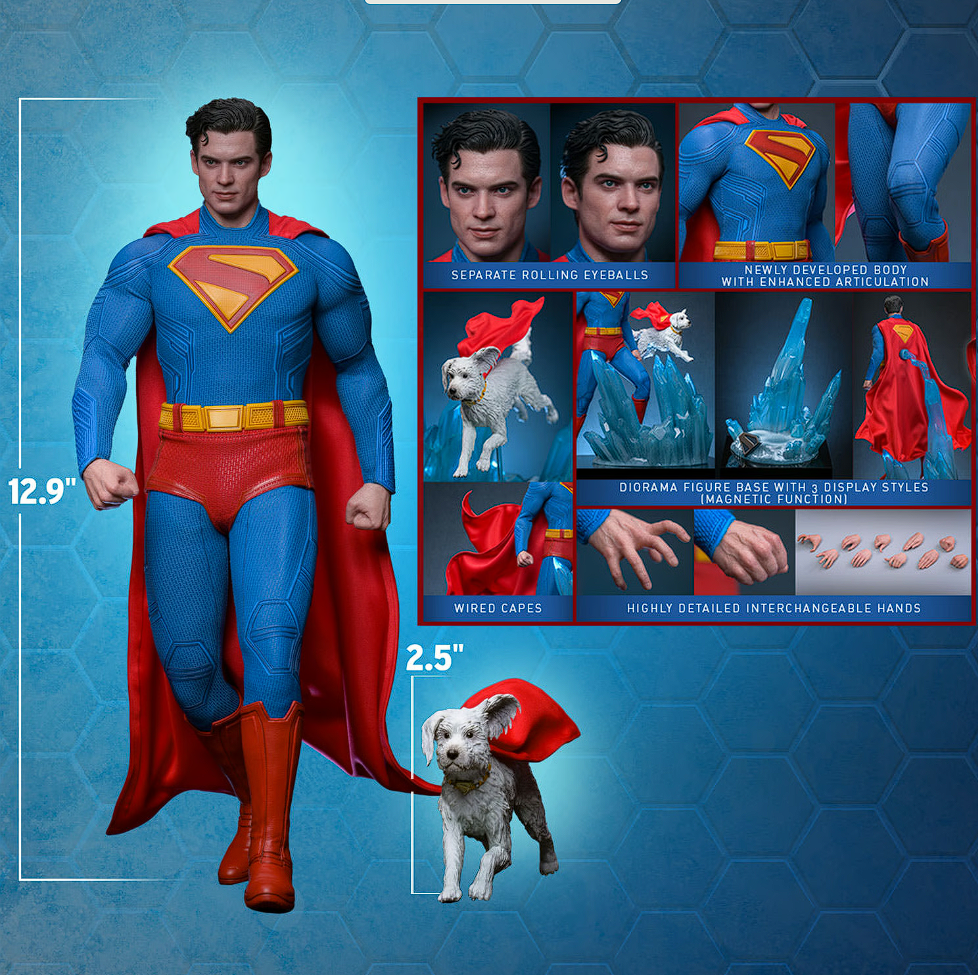 Superman™ & Krypto™ Figura Coleccionable Escala 1/6 – Hot Toys DC