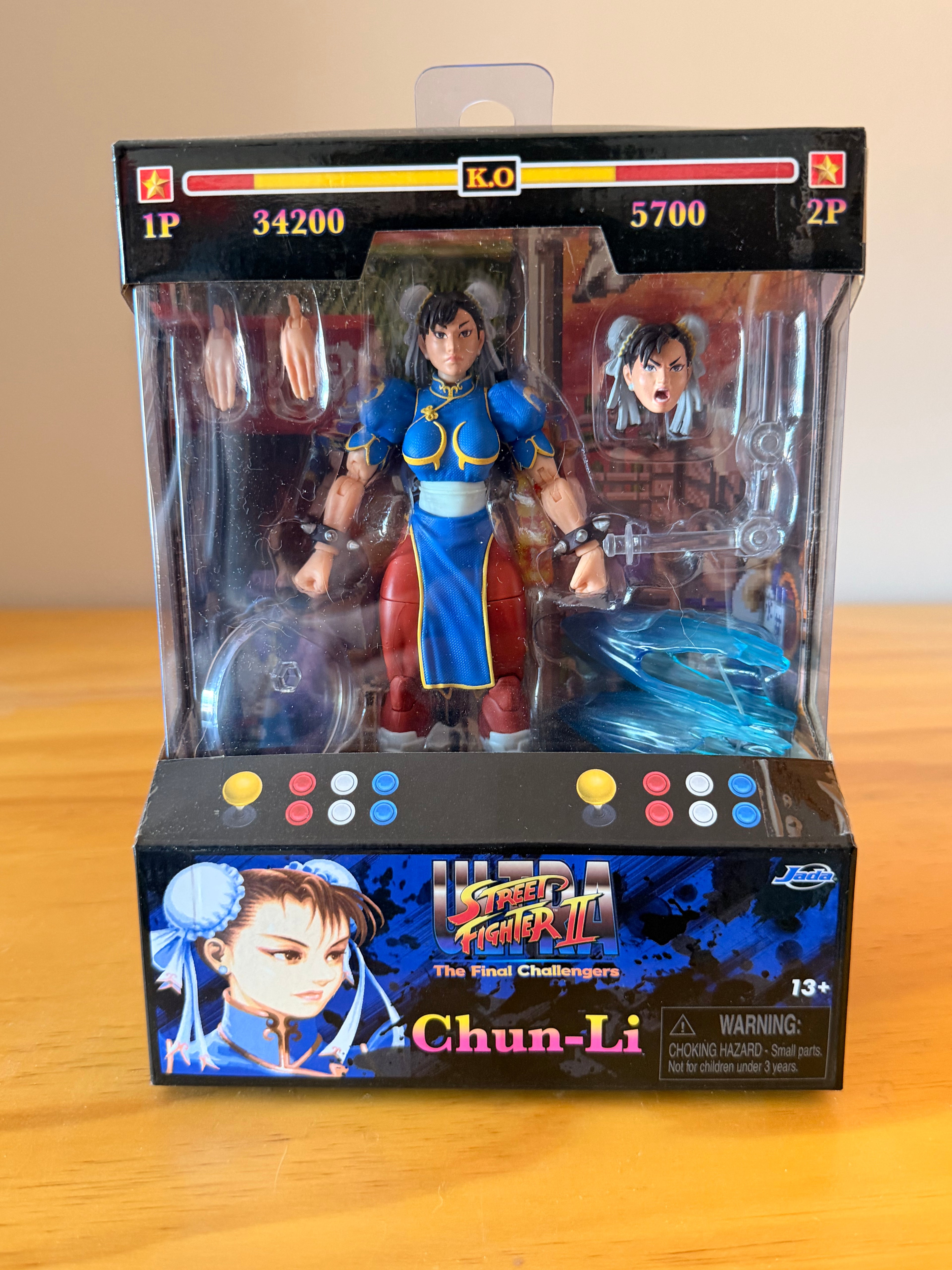 Jada Toys Street Fighter II Figura de acción Chun-Li de 6 pulgadas