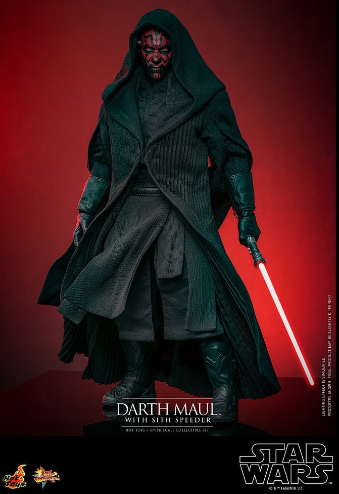 Darth Maul with Sith Speeder – Figura y Vehículo Coleccionable Star Wars Escala 1/6