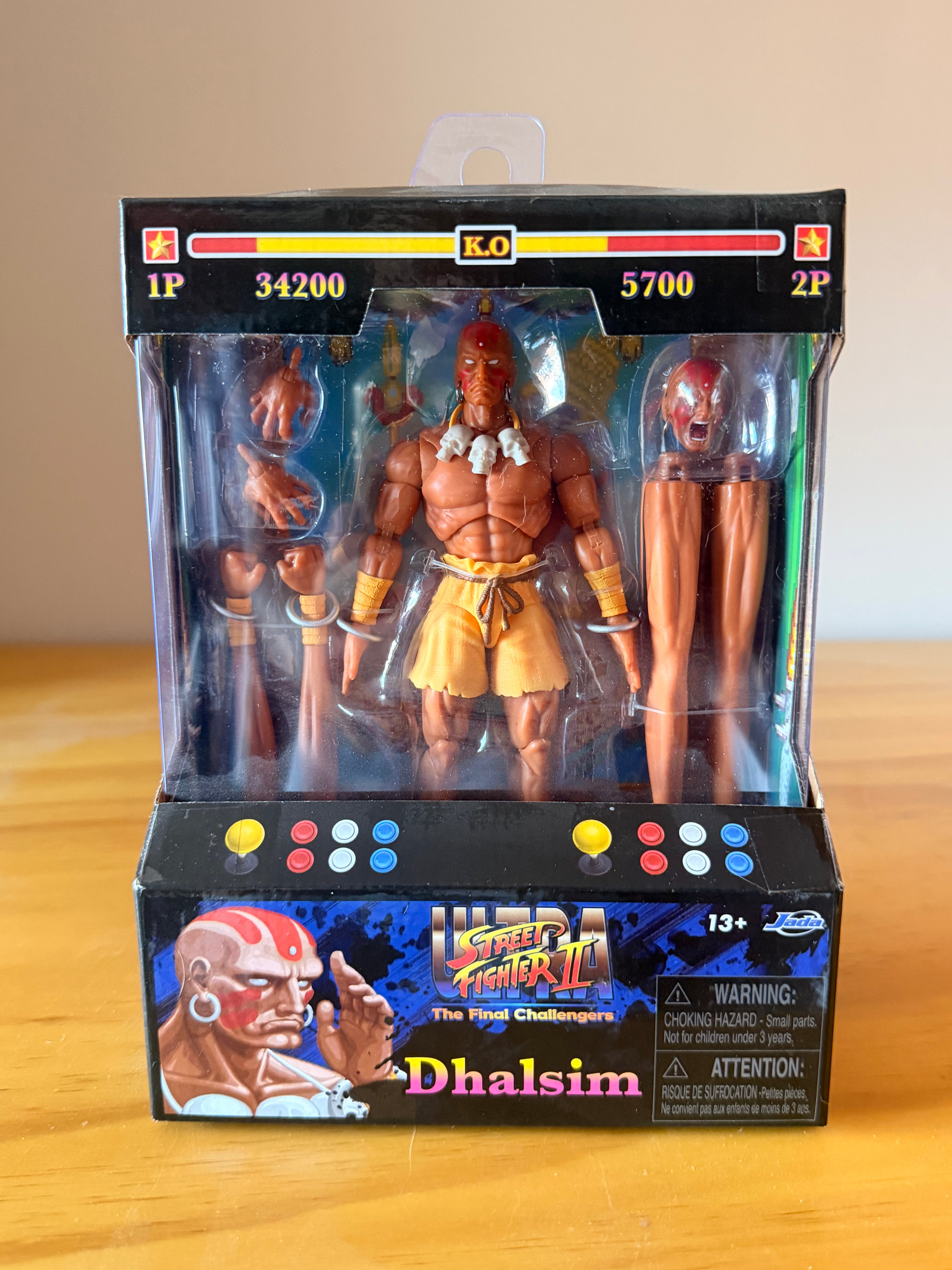 Figura de acción de Dhalsim de Ultra Street Fighter II: The Final Challengers (escala 1/12) De JADA TOYS - Marca Street Fighter